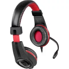   SPEEDLINK Fejhallgató, mikrofonnal, vezetékes, gaming, 3,5 mm jack, SPEEDLINK "Legatos", fekete-piros