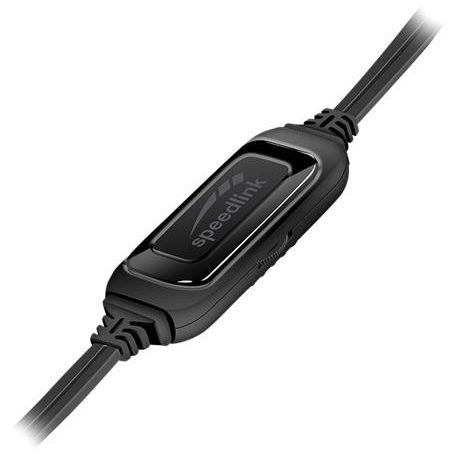 SPEEDLINK Fejhallgató, mikrofonnal, vezetékes, gaming, 3,5 mm jack, SPEEDLINK "Legatos", fekete-piros