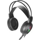 SPEEDLINK Fejhallgató, mikrofonnal, vezetékes, gaming, 2x3.5 mm jack + USB-A, SPEEDLINK "Voltor LED", fekete
