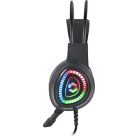 SPEEDLINK Fejhallgató, mikrofonnal, vezetékes, gaming, 2x3.5 mm jack + USB-A, SPEEDLINK "Voltor LED", fekete