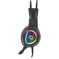   SPEEDLINK Fejhallgató, mikrofonnal, vezetékes, gaming, 2x3.5 mm jack + USB-A, SPEEDLINK "Voltor LED", fekete