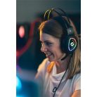 SPEEDLINK Fejhallgató, mikrofonnal, vezetékes, gaming, 2x3.5 mm jack + USB-A, SPEEDLINK "Voltor LED", fekete