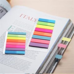   STICK N Jelölőcímke, műanyag, 5x25 lap, 45x12 mm, STICK N, neon színek