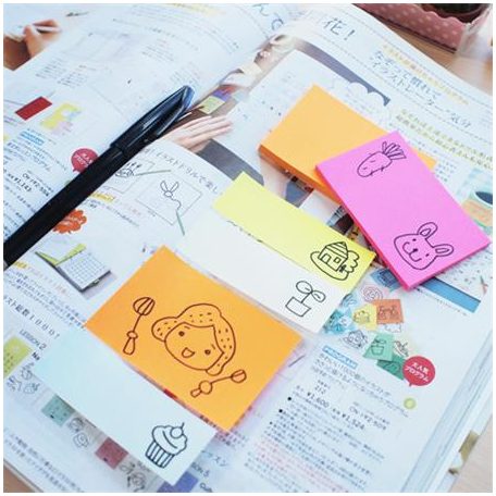 STICK N Öntapadó jegyzettömb, 38x51 mm, 12x100 lap, STICK N, neon színek