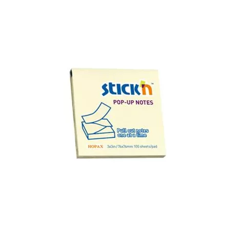 STICK N Öntapadó jegyzettömb, "Z", 76x76 mm, 100 lap, STICK N, sárga