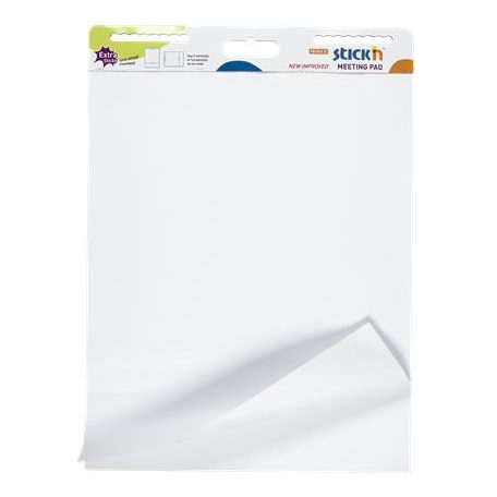 STICK N Öntapadó flipchartpapír, 76,2x63,5 cm, 2x30 lap, STICK N, fehér