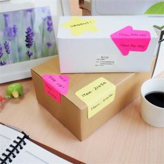   STICK N Öntapadó jegyzettömb, nyíl alakú, 70x70 mm, 50 lap, STICK N, magenta