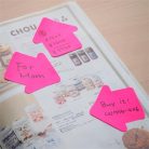 STICK N Öntapadó jegyzettömb, nyíl alakú, 70x70 mm, 50 lap, STICK N, magenta