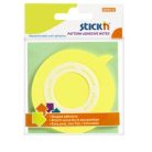 STICK N Öntapadó jegyzettömb, buborék alakú, 70x70 mm, 50 lap, STICK N, sárga
