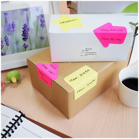 STICK N Öntapadó jegyzettömb, buborék alakú, 70x70 mm, 50 lap, STICK N, sárga