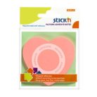 STICK N Öntapadó jegyzettömb, szív alakú, 70x70 mm, 50 lap, STICK N, rózsaszín