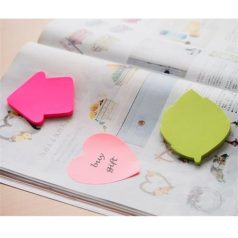   STICK N Öntapadó jegyzettömb, szív alakú, 70x70 mm, 50 lap, STICK N, rózsaszín