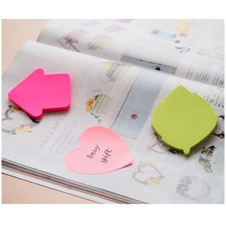 STICK N Öntapadó jegyzettömb, szív alakú, 70x70 mm, 50 lap, STICK N, rózsaszín