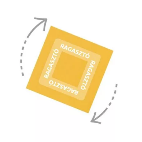 STICK N Öntapadó jegyzettömb, 76x76 mm, 100 lap, STICK N „360°, kék