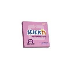   STICK N Öntapadó jegyzettömb, 76x76 mm, 100 lap, STICK N „360°, rózsaszín