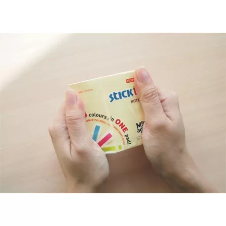 STICK N Öntapadó jegyzettömb, 76x76 mm, 100 lap, STICK N „360°, rózsaszín