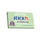 STICK N Öntapadó jegyzettömb, 76x127 mm, 100 lap, STICK N „360°, zöld