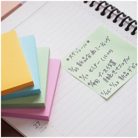 STICK N Öntapadó jegyzettömb, 76x127 mm, 100 lap, STICK N „360°, zöld