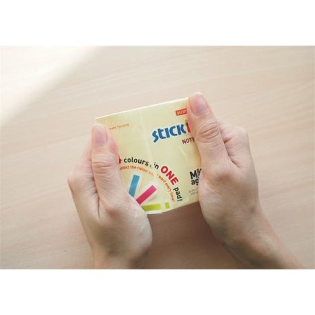 STICK N Öntapadó jegyzettömb, 76x127 mm, 100 lap, STICK N „360°”, rózsaszín