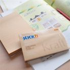 STICK N Öntapadó jegyzettömb, 76x127 mm, 100 lap, STICK N "Kraft Notes", barna