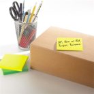 STICK N Öntapadó jegyzettömb, 76x76 mm, 90 lap, STICK N "Extra Sticky", neon sárga