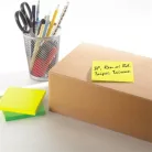 STICK N Öntapadó jegyzettömb, 76x76 mm, 90 lap, STICK N "Extra Sticky", neon sárga