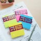 STICK N Öntapadó jegyzettömb, 76x76 mm, 90 lap, STICK N "Extra Sticky", neon sárga