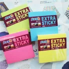 STICK N Öntapadó jegyzettömb, 76x76 mm, 90 lap, STICK N "Extra Sticky", neon sárga