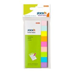   STICK N Jelölőcímke, papír,  9x50 lap, 50x12 mm, STICK N, neon és pasztell mix
