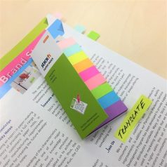   STICK N Jelölőcímke, papír,  9x50 lap, 50x12 mm, STICK N, neon és pasztell mix
