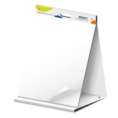   STICK N Asztali flipchart tömb, öntapadó, 584x508 mm, 20 lap, STICK N, fehér