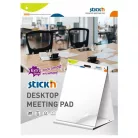 STICK N Asztali flipchart tömb, öntapadó, 584x508 mm, 20 lap, STICK N, fehér
