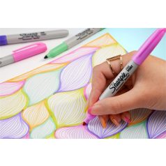  SHARPIE Alkoholos marker készlet, 1 mm, kúpos, SHARPIE "Fine Point", 4 különböző pasztell szín