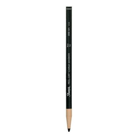 SHARPIE Jelölőceruza, 2,0 mm, SHARPIE "Peel-Off China marker", fekete