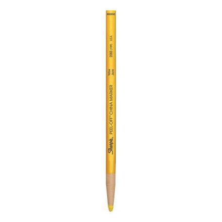 SHARPIE Jelölőceruza, 2,0 mm, SHARPIE "Peel-Off China marker", sárga
