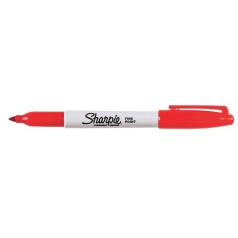   SHARPIE Alkoholos marker, 1 mm, kúpos, SHARPIE "Fine Point", piros