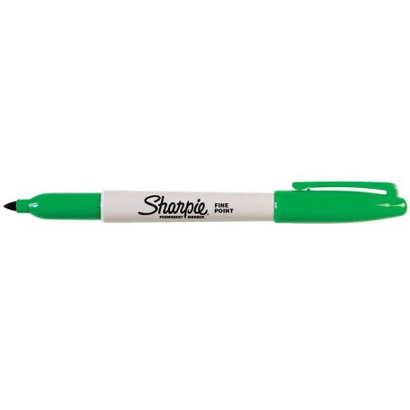 SHARPIE Alkoholos marker, 1 mm, kúpos, SHARPIE "Fine Point", zöld