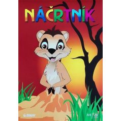 STEPA Vázlatfüzet, A4,  80 g, 20 lap, STEPA, fehér