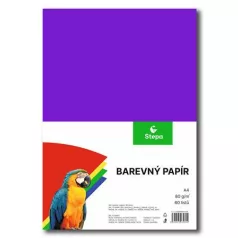   STEPA Színes papír,  A4, 80g, 12x5 lap, STEPA, vegyes színek