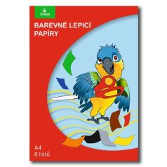   STEPA Színes papír, A4 , öntapadó, 8 lap, STEPA, vegyes színek
