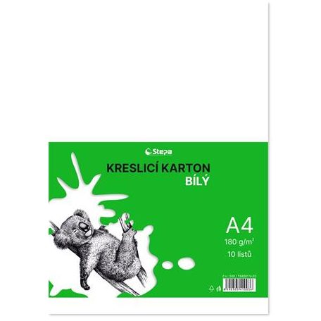 STEPA Rajzlap A4, 180g, 10 lap, STEPA, fehér