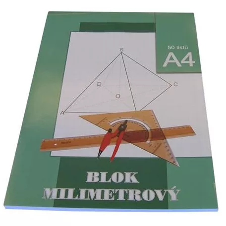 STEPA Milliméter papír, A4, 50 lap, STEPA