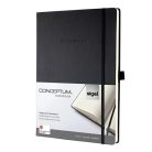 SIGEL Jegyzetfüzet, exkluzív, A5, kockás, 97 lap, keményfedeles, SIGEL "Conceptum", fekete
