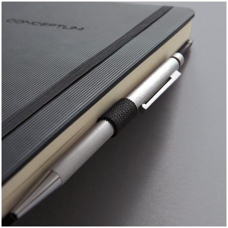 SIGEL Jegyzetfüzet, exkluzív, A5, kockás, 97 lap, keményfedeles, SIGEL "Conceptum", fekete