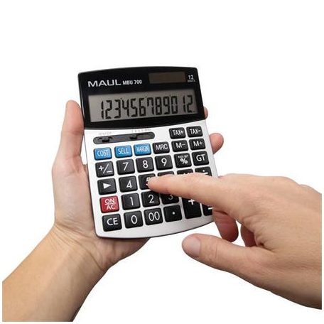 MAUL Számológép, asztali, 12 számjegy, MAUL "MBU 700", fekete