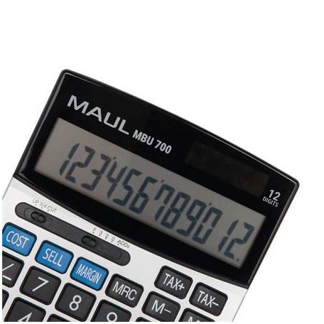 MAUL Számológép, asztali, 12 számjegy, MAUL "MBU 700", fekete