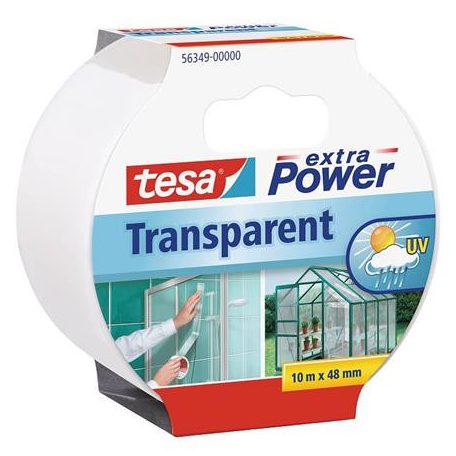 TESA Ragasztószalag, javító, 50 mm x 10 m, TESA, "Extra Power Transparent", átlátszó