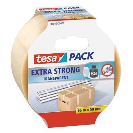 TESA Csomagolószalag, 50 mm x 66 m, TESA "Extra Strong", átlátszó
