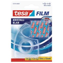   TESA Ragasztószalag-adagoló, kézi, 2 db TESA "tesafilm®" 15mm x 10 m ragasztószalag, átlátszó