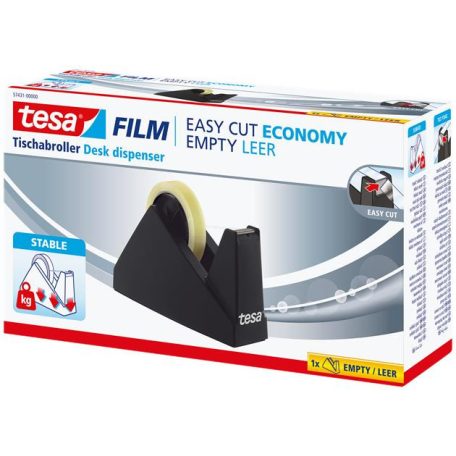 TESA Csomagolószalag adagoló, asztali, TESA "Easy Cut Economy"